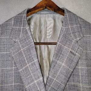 NEW Hickey Freeman Mens Blazer Sport Coat Two Button Jacket Size 46L Casual